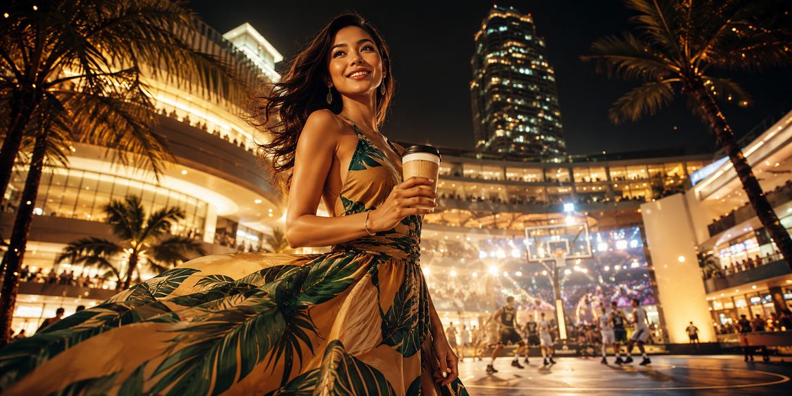 Pengguna mengikuti taruhan bola basket sambil menikmati kopi di kafe